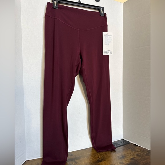 Lululemon Wunder Under Smooth Cover HR Tight 25” Garnet Burgundy Size 10 NWT - Picture 2 of 6